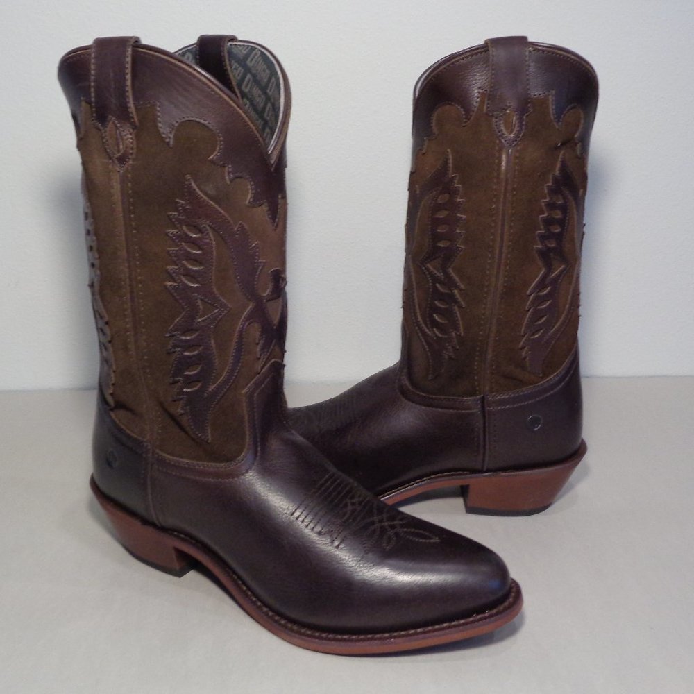 Dingo Size 9.5 M  SILVERLAKE Brown Leather Cowboy Western Boots New Men's Shoes